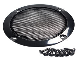 Foto van Elektronica 2pcs 3inch black circle speaker decorative replacement round 124mm protective mesh net c
