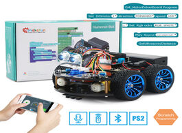 Foto van Elektronica componenten 4wd smart robot car diy for arduino r3 starter robotics learning kit app rc 