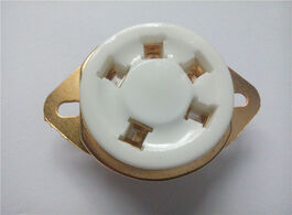 Foto van Elektrisch installatiemateriaal 3pcs ceramic tube socket gzc5 2 g seat holder golden plated for fu 7
