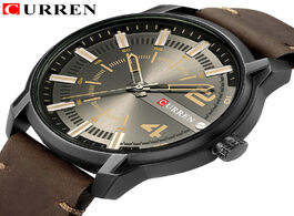 Foto van Horloge curren top brand luxury fashion unique quartz men watches leather strap business wrist watch