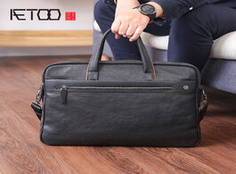 Foto van Tassen aetoo men s handbag leather business casual single shoulder bag large capacity head layer cow