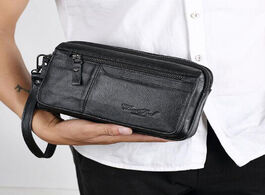 Foto van Tassen high quality men s business clutch wallet real leather wrist money bags first layer cowhide p