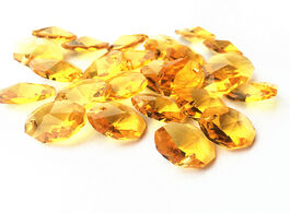 Foto van Lampen verlichting 100pcs lot gold color 14mm crystal octagon beads in 1 hole for strands chandelier