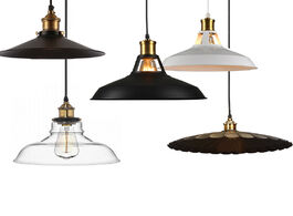 Foto van Lampen verlichting vintage ceiling light retro loft industrial edison bulb metal american style lamp