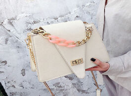 Foto van Tassen luxury brand handbag 2019 fashion new quality pu leather women s designer chain tote bag lock
