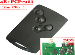 Foto van Beveiliging en bescherming shipping free 1 pcs 4 button smart card with pcf7953 433mhz for renault c