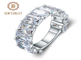 Foto van Sieraden gem s ballet wedding white simulant diamond channel set ring 925 sterling silver engagement
