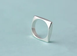 Foto van Sieraden xiyanike 925 sterling silver unique square rings personality geometrical finger for women w