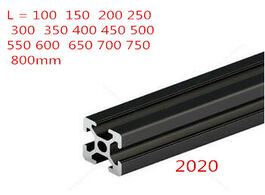 Foto van Bevestigingsmaterialen 1pc black 2020 european standard anodized aluminum profile extrusion 100 800m
