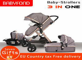 Foto van Baby peuter benodigdheden eu standard high landscape stroller luxury 3 in 1 trolley effectively redu