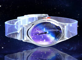 Foto van Horloge starry sky space watch little star silicone watches kids sport quartz luxury brand hot boys 