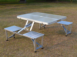 Foto van Meubels outdoor folding table chair camping aluminium alloy picnic waterproof durable desk for beach
