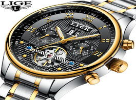 Foto van Horloge lige watches men s automatic machinery business waterproof clocks luxury fashion casual watc