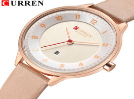 Foto van Horloge hot selling date quartz women s watch ultra thin leather ladies dress wristwatch curren simp