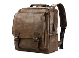 Foto van Tassen new luxury school backpack waterproof leather for laptop men travel teenage student bag male 