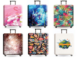Foto van Tassen flamingo pattern luggage cover protective suitcase trolley case travel dust for 18 to 32inch