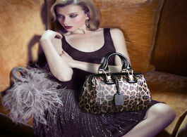 Foto van Tassen fashion leopard pattern genuine leather women handbags bag cowhide big tote ladies shoulder f