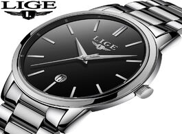 Foto van Horloge new lige top brand luxury men watch steel chronograph male clock casual sport 30m waterproof