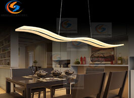 Foto van Lampen verlichting wave creative pendant lights led modern for dinning room acrylic metal suspension