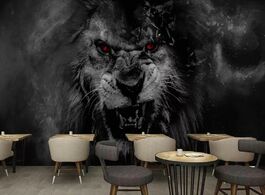 Foto van Woning en bouw customized large scale 3d mural modern simple bar lion cargo background wall painting