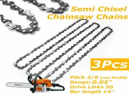 Foto van Gereedschap 3pcs set chainsaw semi chisel chains 3 8lp 0.05 for stihl ms170 ms171 ms180 ms181 electr