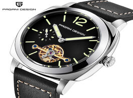 Foto van Horloge pagani design luxury tourbillon mechanical watches water resistant 30m genuine leather fashi