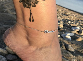 Foto van Sieraden new stainless steel custom name anklet personality nameplate leg chain bohemian ankle brace