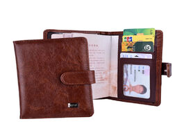 Foto van Tassen leather hasp passport cover wallet women cards credit case travel document covers russia men 