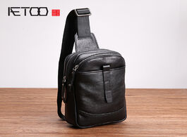 Foto van Tassen aetoo chest bag men s leather korean version of the hot soft single shoulder oblique head lei