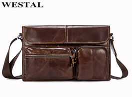 Foto van Tassen westal crossbody bags for men genuine leather fashion satchels s shoulder bag man messenger h