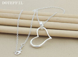 Foto van Sieraden doteffil 925 sterling silver heart pendant necklace 18 inch chain for woman fashion wedding