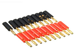 Foto van Elektrisch installatiemateriaal 20pcs gold plated 4mm audio speaker wire cable lead banana plug conn