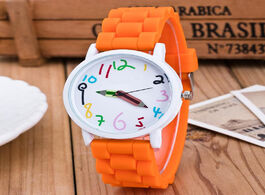 Foto van Horloge hot silicone watches children pencil pointer student watch quartz wristwatches gift msk66