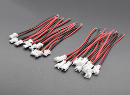 Foto van Elektrisch installatiemateriaal 10pairs 5pairs white micro jst 2 pin male female plug connector with