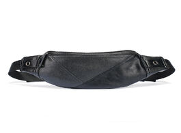 Foto van Tassen waist bag for men high quality waterproof pu crossbody shoulder bags fashion unisex black fan