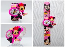 Foto van Horloge beautiful girls watches kids pink cartoon minnie clocks colorful rubber watchband wristwatch