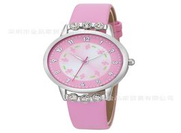 Foto van Horloge new watch women kids children girls ladies quartz diamond wristwatch rosette flower watches 