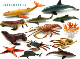 Foto van Huis inrichting simulation plastic sea shark fish dolphin lobster crab octopus animals model figure 