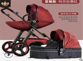 Foto van Baby peuter benodigdheden 2 in 1 stroller can sit reclining lightweight folding children high landsc