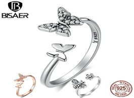 Foto van Sieraden bisaer hot sale 925 sterling silver insects butterfly bee open rings for women fashion jewe