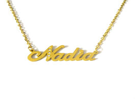 Foto van Sieraden fairladyhood nadia custom name necklace personalized gold choker pendant women men jewelry 