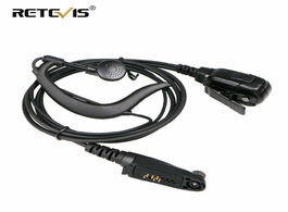 Foto van Telefoon accessoires g shape ear hook microphone earpiece walkie talkie headset for retevis ailunce 