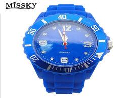 Foto van Horloge missky kids boy s blue silicone watches 2020 fashion students colourful sports quartz gift c