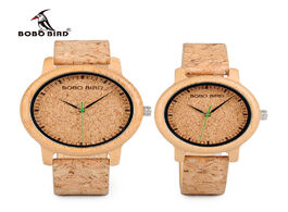 Foto van Horloge bobo bird lovers watches wooden timepieces handmade cork strap bamboo women watch luxury in 