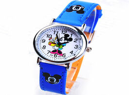 Foto van Horloge 2019 fashions mouse mickey brand children cartoon wrist watch pu leather sports watches ladi