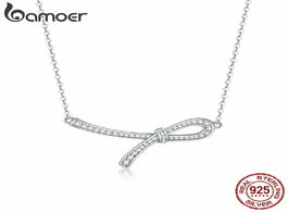 Foto van Sieraden bamoer knot statement necklace women clear cz dazzling short 925 sterling silver luxury wed