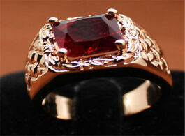 Foto van Sieraden 14k rose gold fashion close yellow insert ring for women 18k ruby zircon diamond engagement