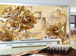Foto van: Woning en bouw european style 3d stereo rose jade carving photo murals wallpaper living room tv sofa