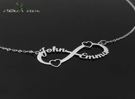 Foto van Sieraden nextvance stainless steel custom name couple necklace personalized infinity pendant jewelry