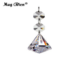 Foto van Lampen verlichting 10pcs crystal transparent prism diamond hanging chandelier pendants ball 40mm wit